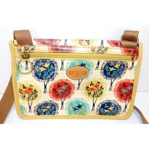 FOSSIL yellow multicolor shoulder bag, cross body, handbag, purse - Picture 5 of 8